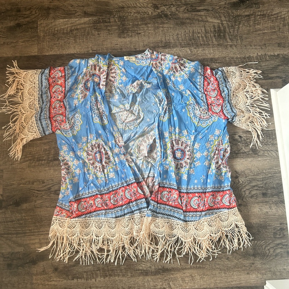 Paisley Fringe Kimono